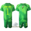 Officiële Voetbalshirt + Korte Broek Doelman Brazilië Alisson Becker 1 Uit WK 2022 - Kids